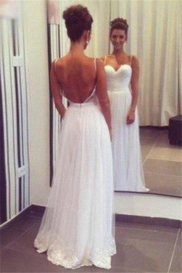 Tulle Floor Length Ruffless A Line Sleeveless Sweetheart Wedding Dresses-Ballbella
