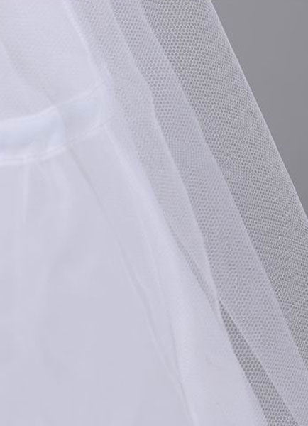 Tulle Ivory A Line Layer 3 Hoop Wedding Petticoat-Ballbella