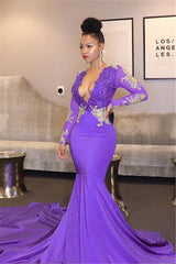 Ballbella offers Unique Lace Appliques Deep Chic V-neck Prom Dresses Long Sleeves Fit and Flare Evening Gowns On Sale at an affordable price from to Mermaid skirts. Shop for gorgeous prom dresses collections for your big day.