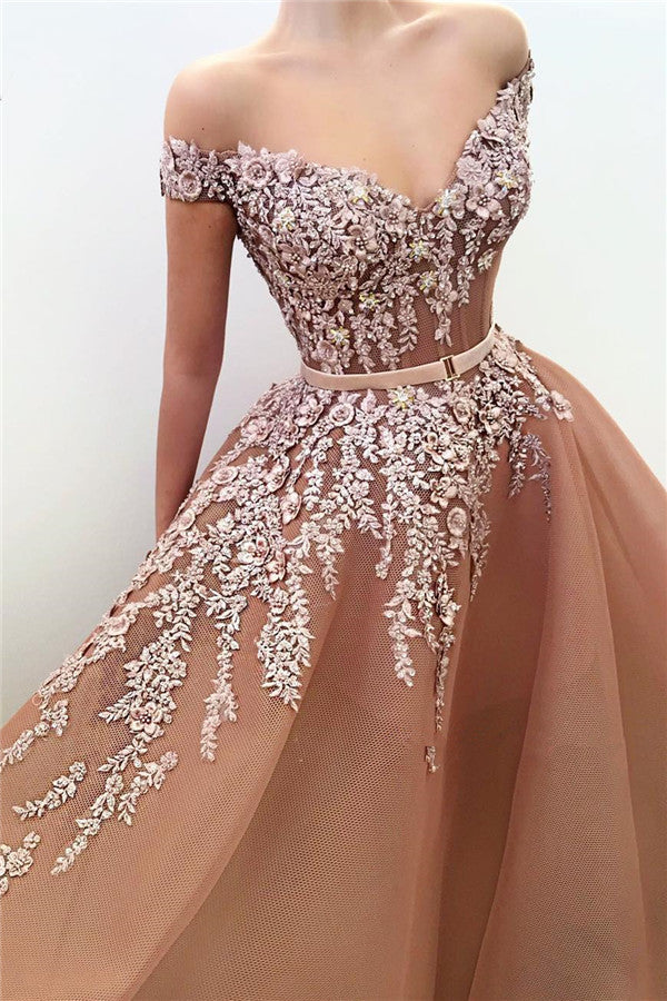 Looking for a Unique Off-the-Shoulder Sweetheart Long Prom Party Gowns? Ballbella custom made you multiple affordable Ball Gown Applqiues Sleeveless Affordable Prom Party Gowns with 30 colors available.