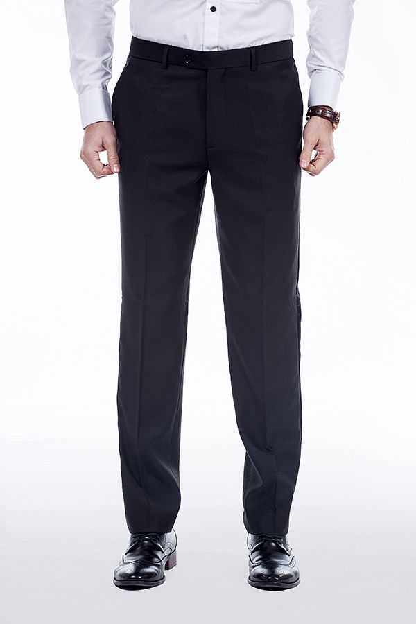 Unique Silk Peak Lapel Two Buttons Solid Black Wedding Suits for Men-Ballbella