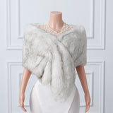 V-neck Rectangular scarf shawl Winter Wedding Wraps-Ballbella