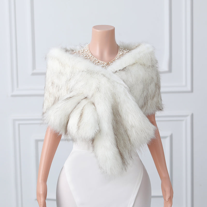 V-neck Rectangular scarf shawl Winter Wedding Wraps – Ballbella