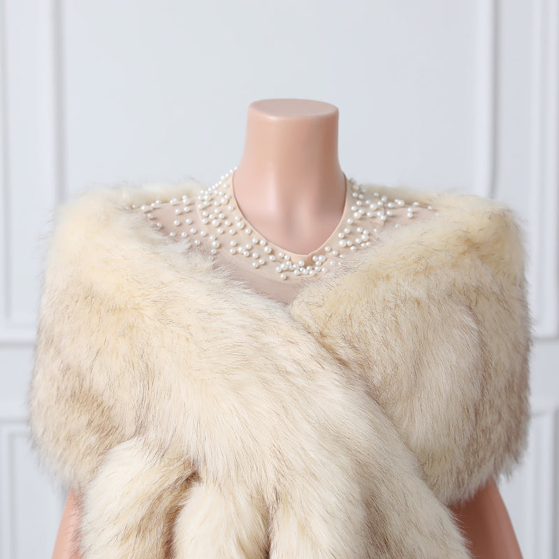 V-neck Rectangular scarf shawl Winter Wedding Wraps-Ballbella
