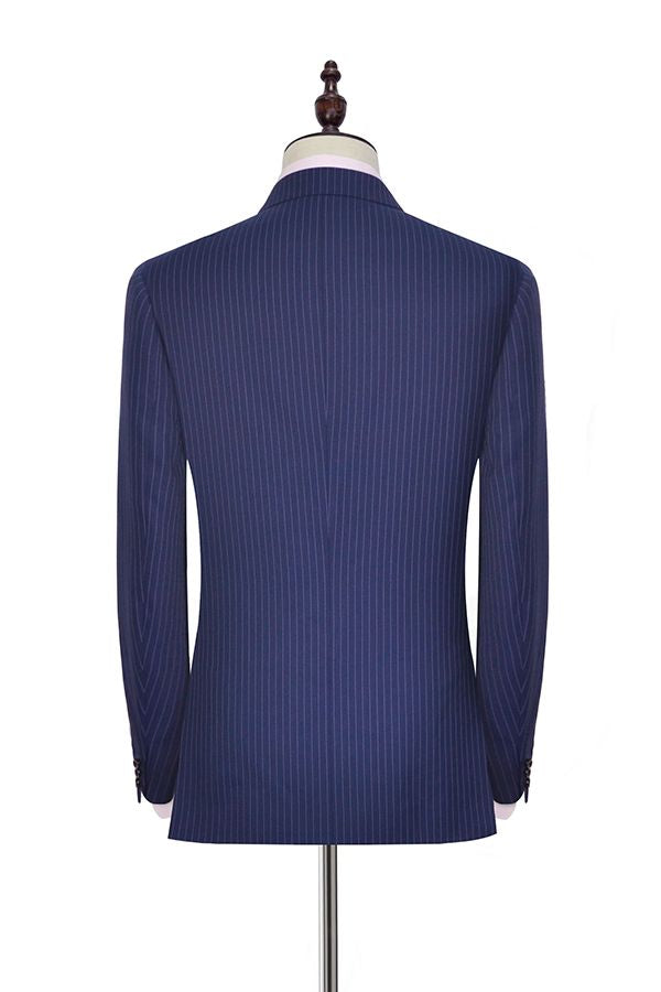 Ballbella has various Custom design mens suits for prom, wedding or business. Shop this Vertical Stripes Peak Lapel Mens Suits for Business, Two Buttons Navy Blue Suits for Men with free shipping and rush delivery. Special offers are offered to this Dark Navy Single Breasted Peaked Lapel Two-piece mens suits.