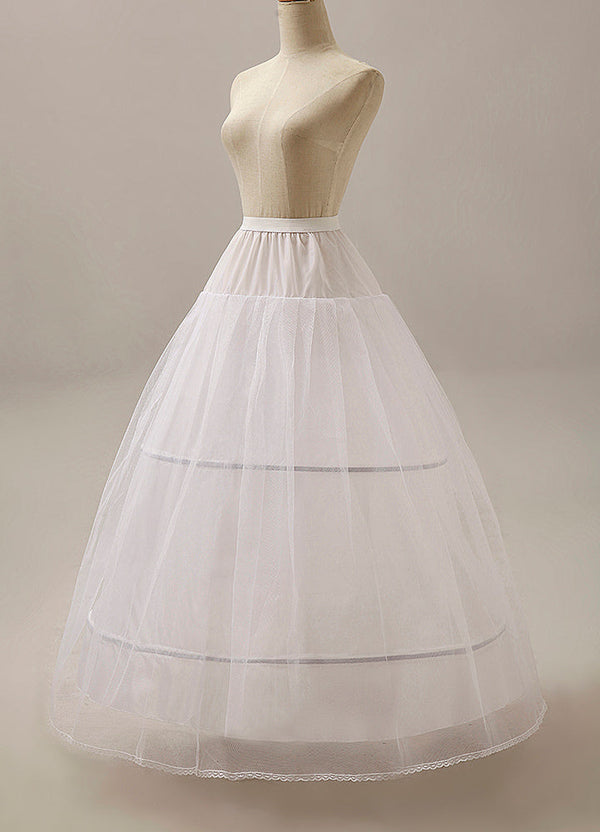 White Ball Gown crinoline 2 hoop 2 Tier bridal slip Wedding Petticoat-Ballbella