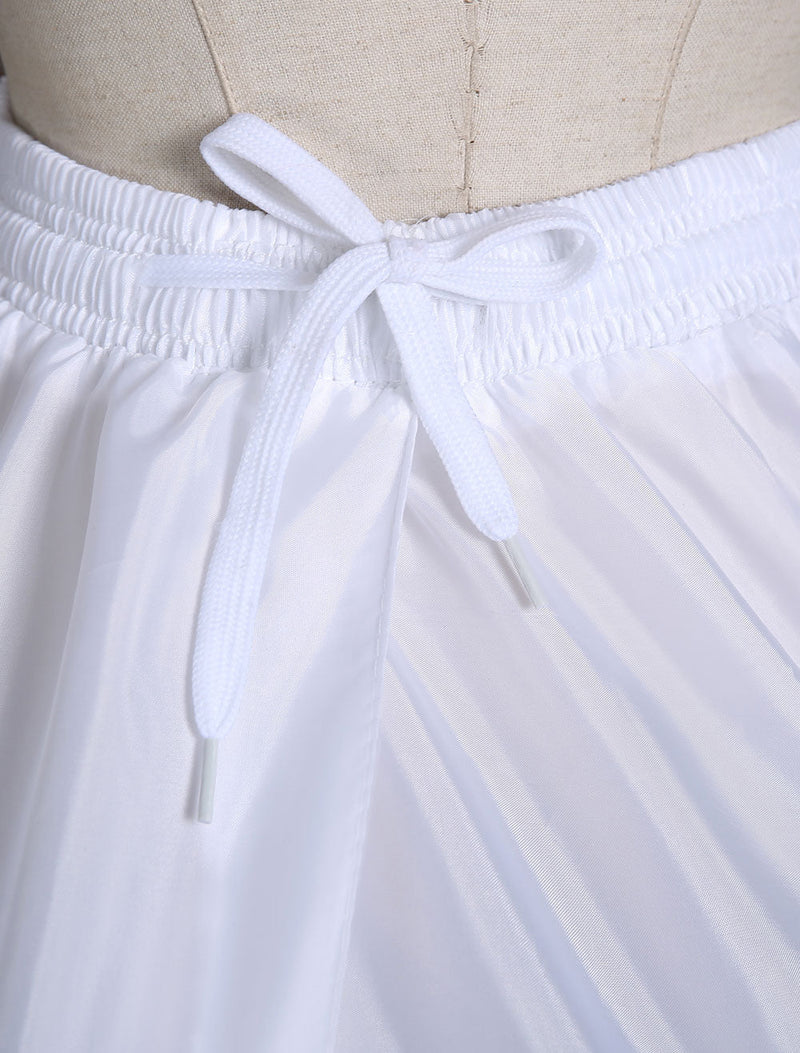 White Ball Gown Slip 1 tier Bridal Hoop Skirt Wedding Petticoat-Ballbella