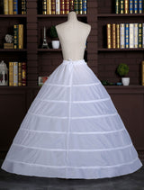 White Ball Gown Slip 1 tier Bridal Hoop Skirt Wedding Petticoat-Ballbella