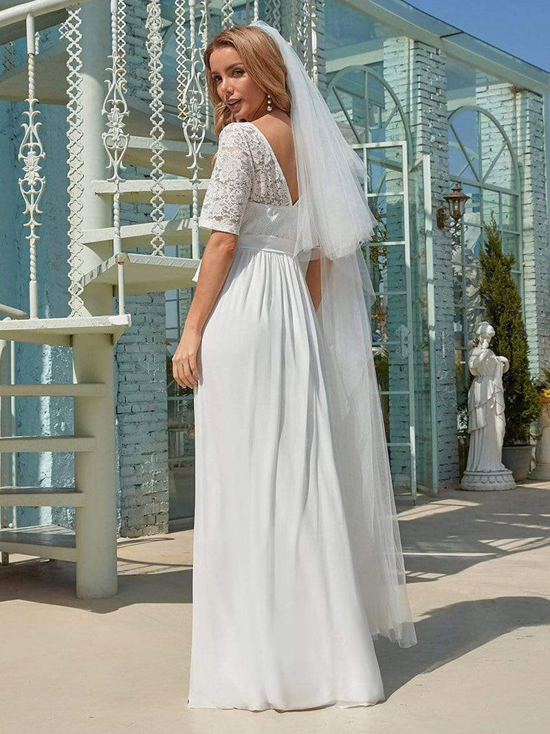 simple white casual wedding dress Simple A-Line Minimalist Casual Square Tulle Wedding Dress with Sweep Train, Diamond White / 10