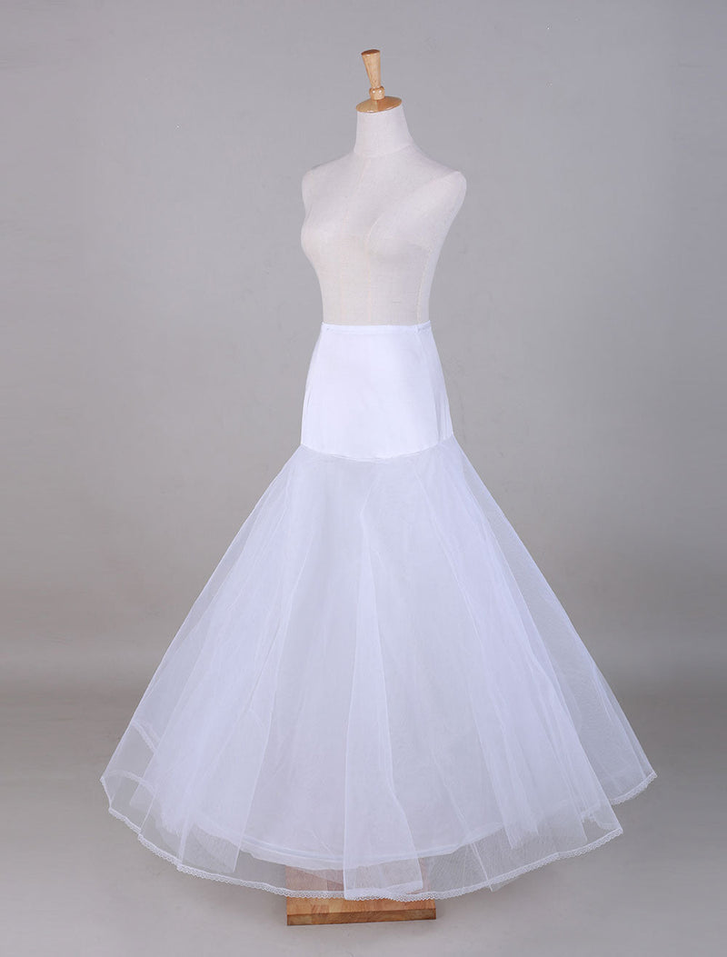 White Tulle A-Line Slip One Size Wedding Petticoat White Tulle A-Line Slip One Size Wedding Petticoat