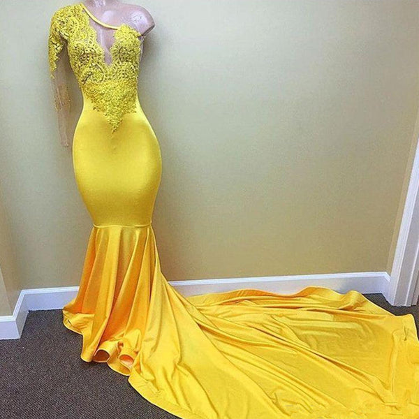 Ballbella custom made gorgeous Long Sleeves mermaid lace prom dress,  New Arrival evening dress on sale. You will be surprised by the delicate design and service. Extra free coupons,  come and get today.